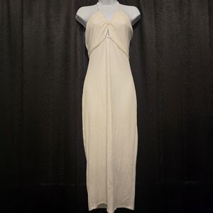 White / Cream Halter Dress